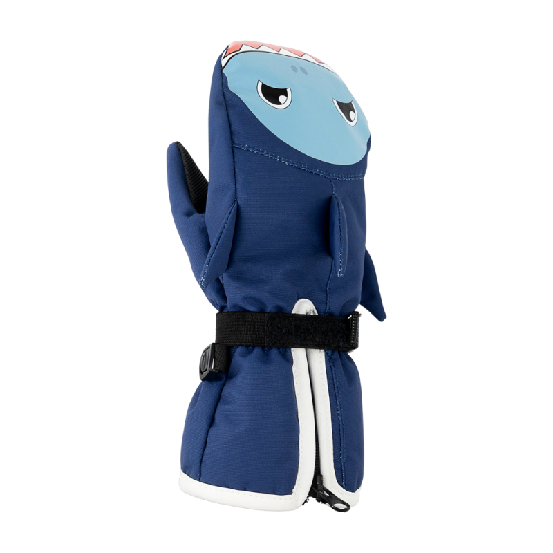 ДЕТСКИ СКИ РЪКАВИЦИ В СИНЬО С МОТИВ НА АКУЛА | BLUE | S-M | Diel